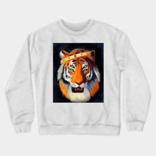 Double Eyed Tiger King Head Crewneck Sweatshirt